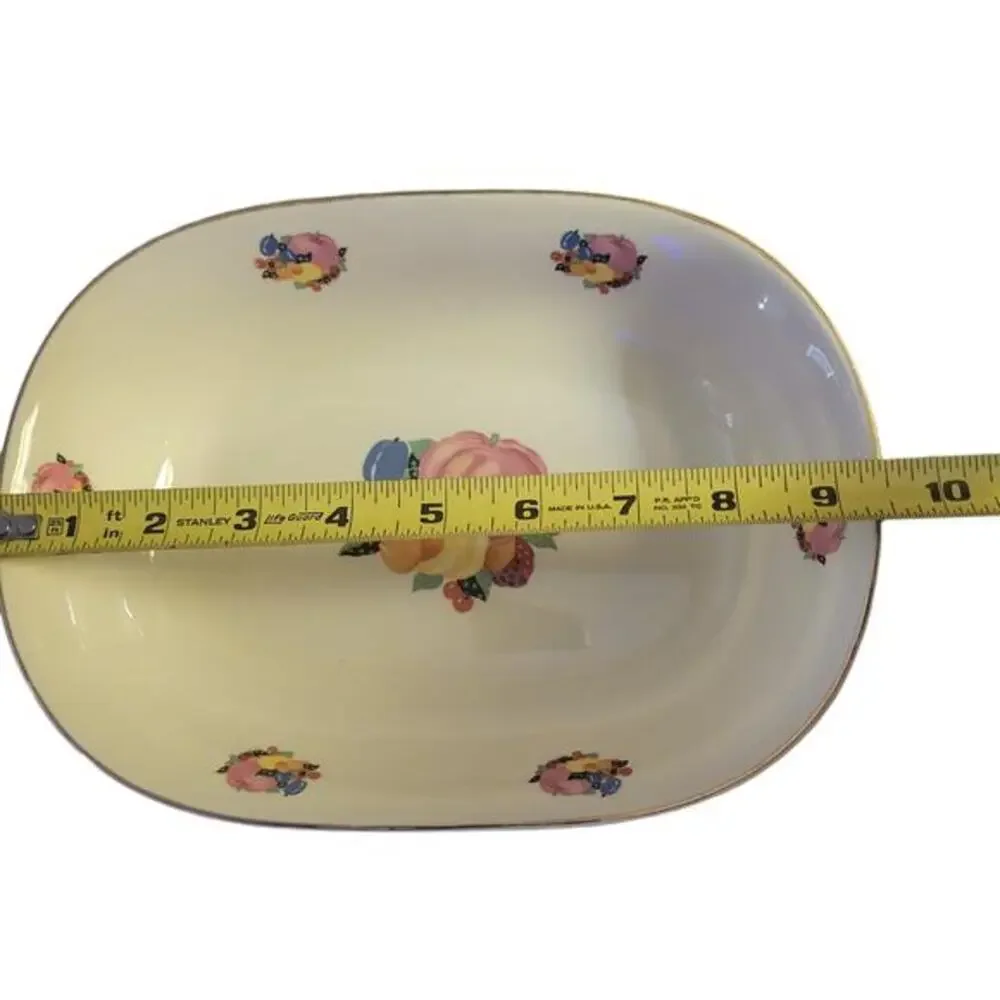 Vintage 30s Country Gentleman by Cavitt‎ Shaw WS George Rectangle Serving Bowl